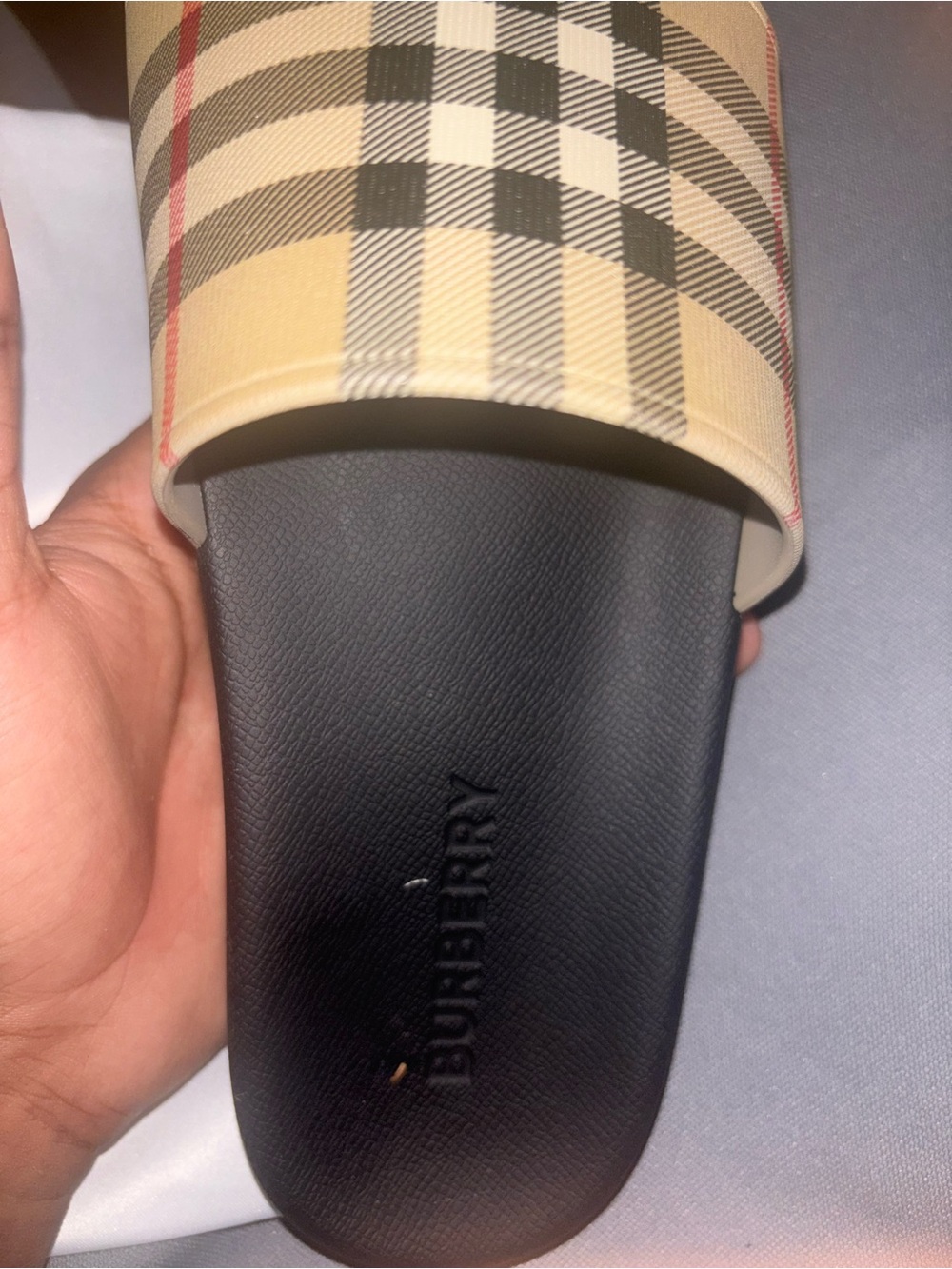 Burberry White Logo Dust Bag with Black Text